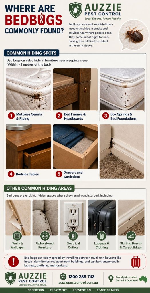 Where are bedbugs commonly found?