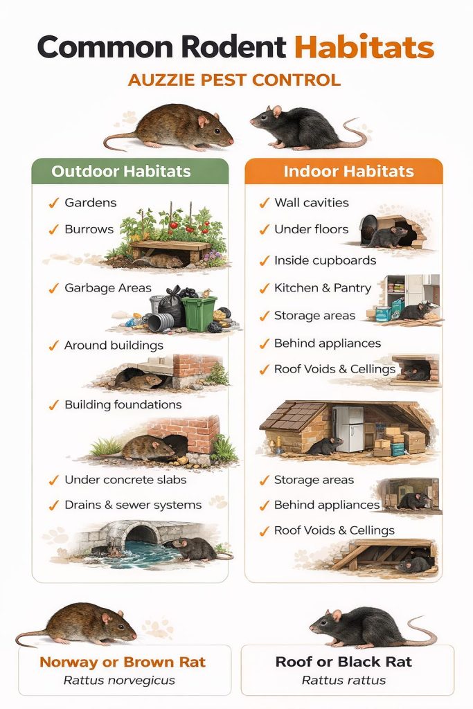 Where are Rodent commonly found?